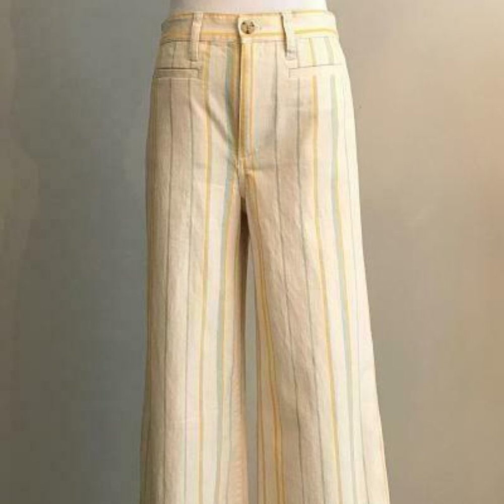 $95 Madewell Tall Emmett Wide-Leg Crop Pants K9885
